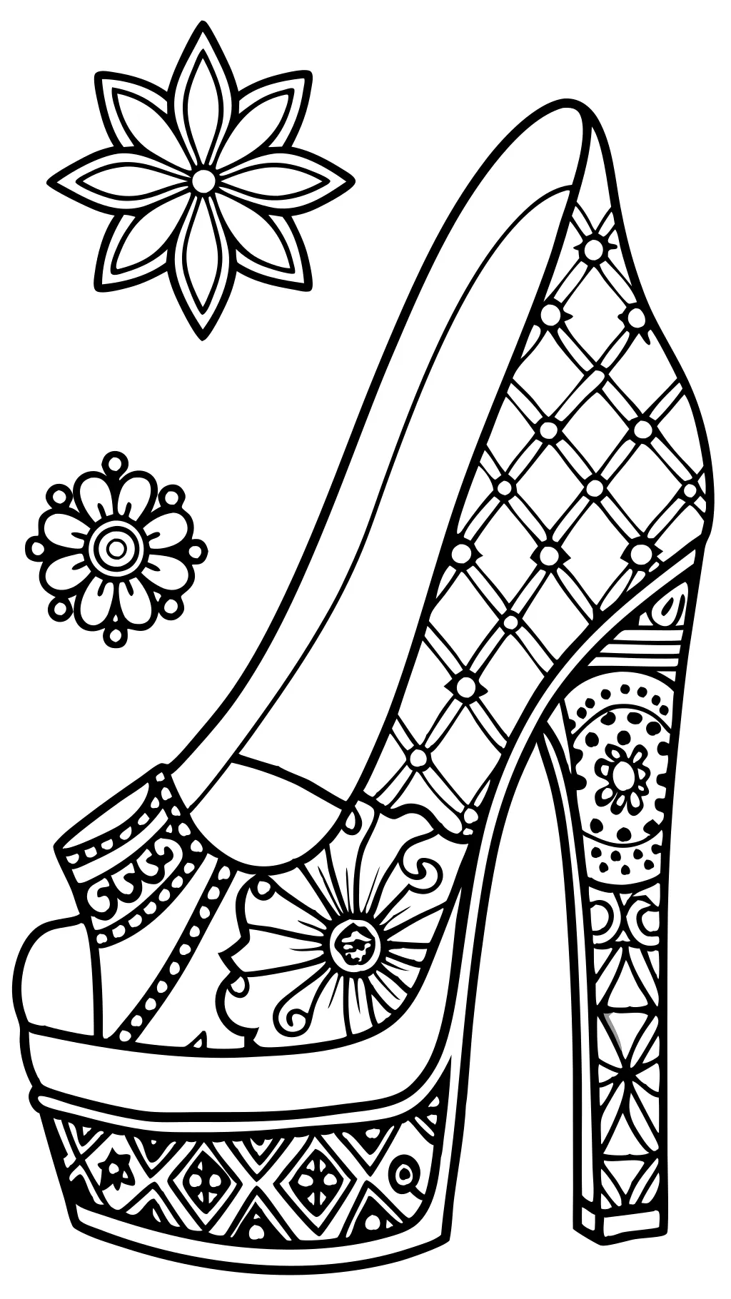 high heels coloring pages